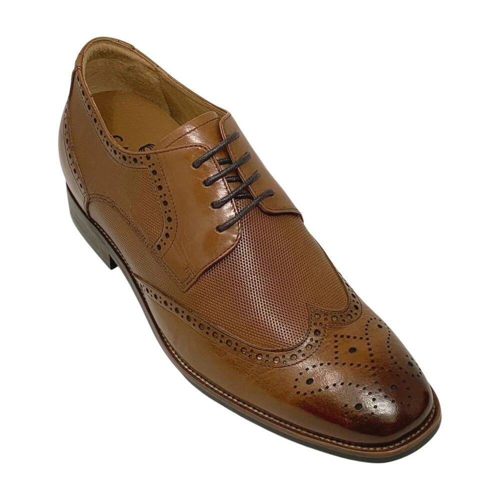 NEW Calto Height Increasing Elevator Oxford Leather Dress Shoes Mens 12 Runs Big